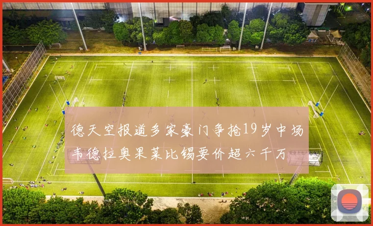 德天空报道多家豪门争抢19岁中场韦德拉奥果莱比锡要价超六千万